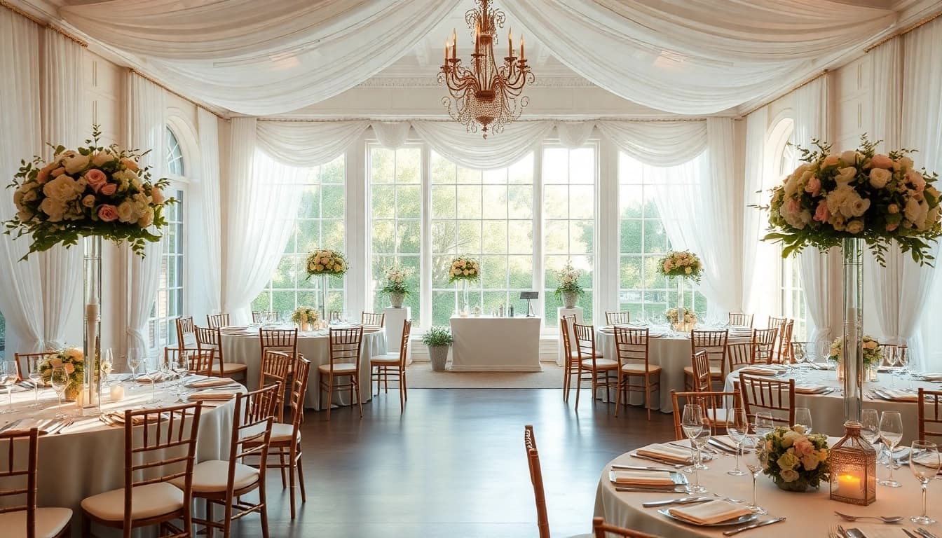 Experience the charm of the Best Wedding Venue Jacksonville with a stunning wedding reception scene.