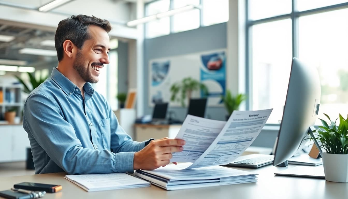 how Pretzel handles extended auto warranty claims with expert assistance in a professional office setting.