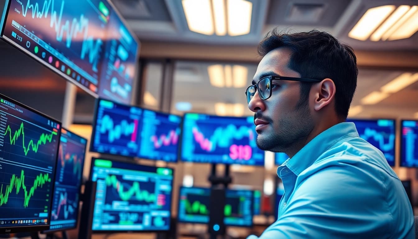 Engaging trader navigating the Backpack crypto exchange platform with data charts in view.