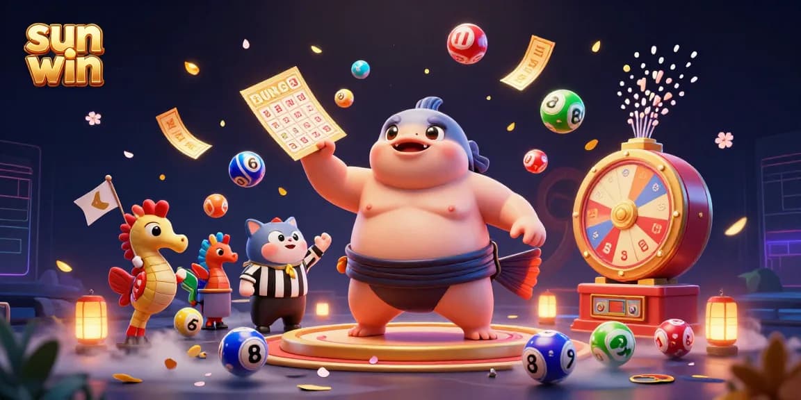 Engage in thrilling games at sun win with an exciting underwater casino scene featuring dynamic lottery elements.