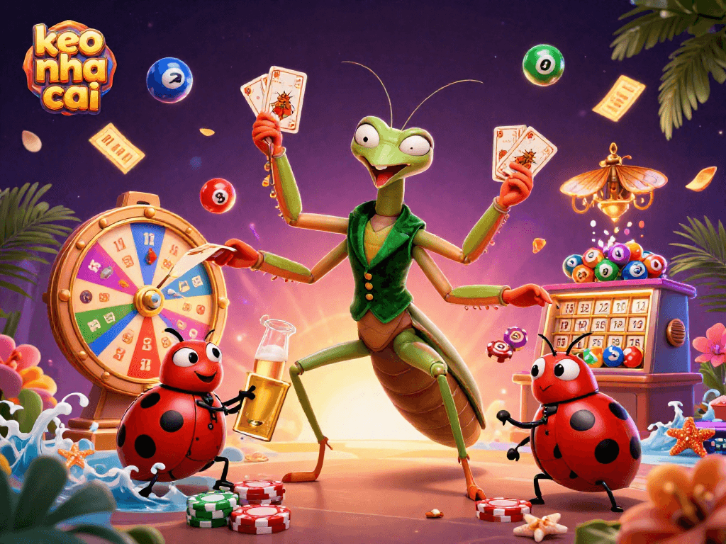 Experience the excitement of keo nha cai with vibrant lottery elements and dynamic card action.