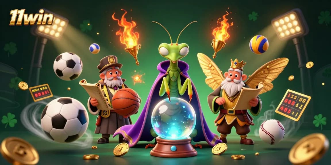 Experience winning strategies with 11win while encountering animated fortune tellers and sports elements.