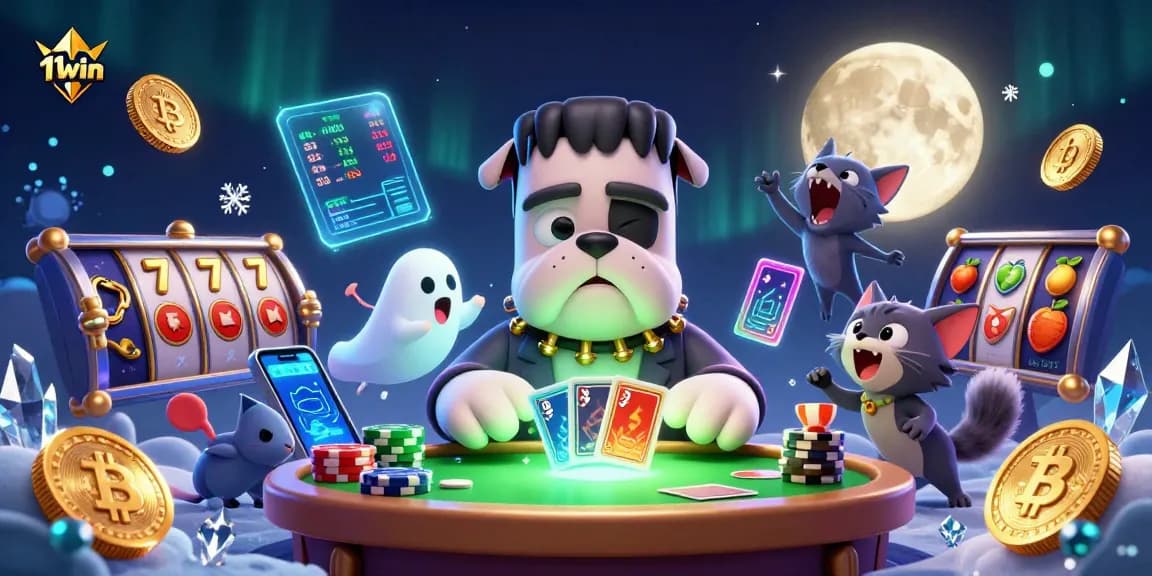 Play at 11win with the Frankenstein bulldog dealer and captivating casino characters.