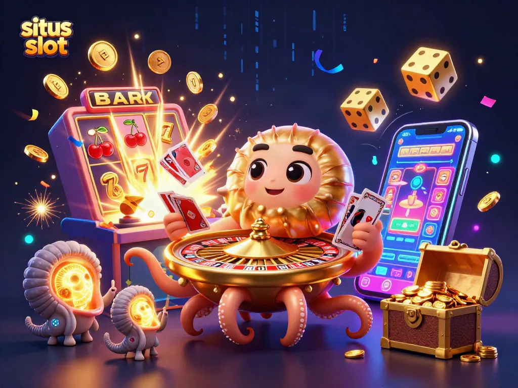 Experience exciting play on situs slot with jackpots, colorful symbols, and dynamic 3D gaming elements.