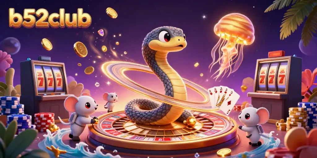Experience thrilling gameplay at b52club with interactive characters and rich casino elements.