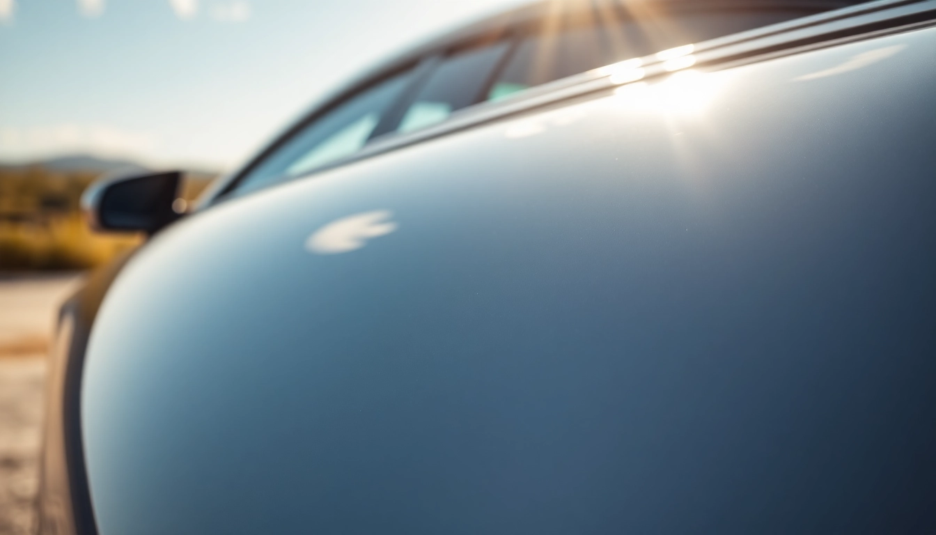 Car showcasing salt protection ceramic coating with a glossy finish in natural lighting.