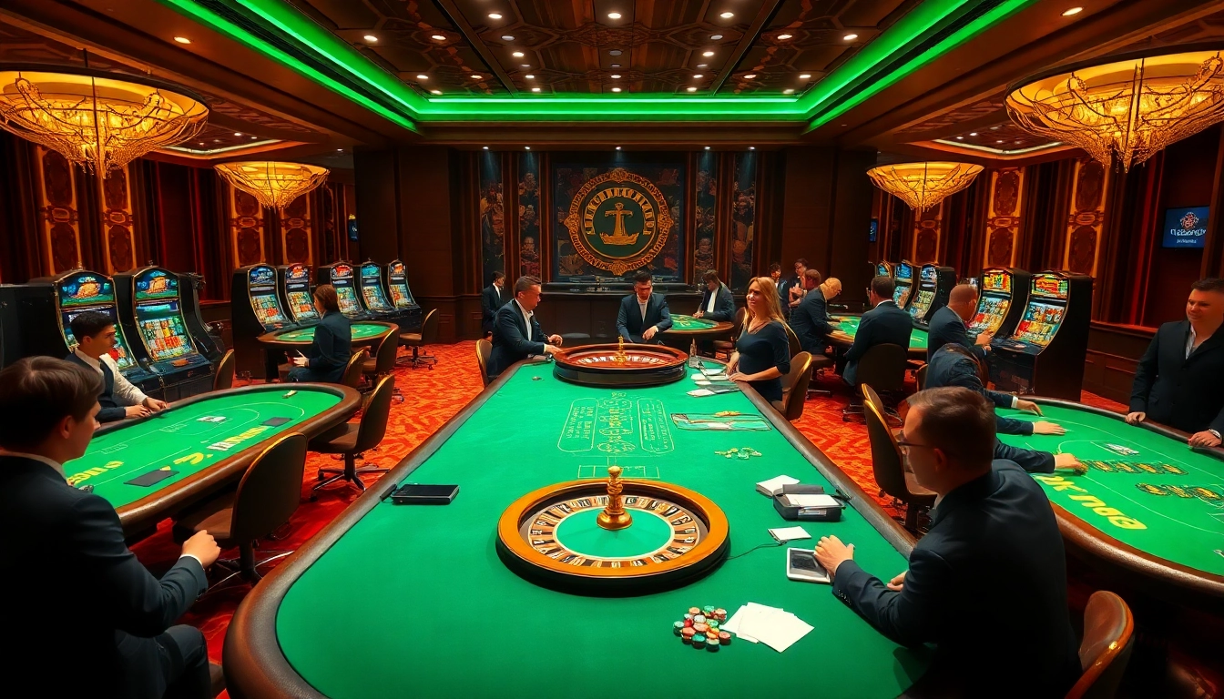Experience luxury at Nhà cái KONG88 with vibrant poker tables and exciting slot machines.