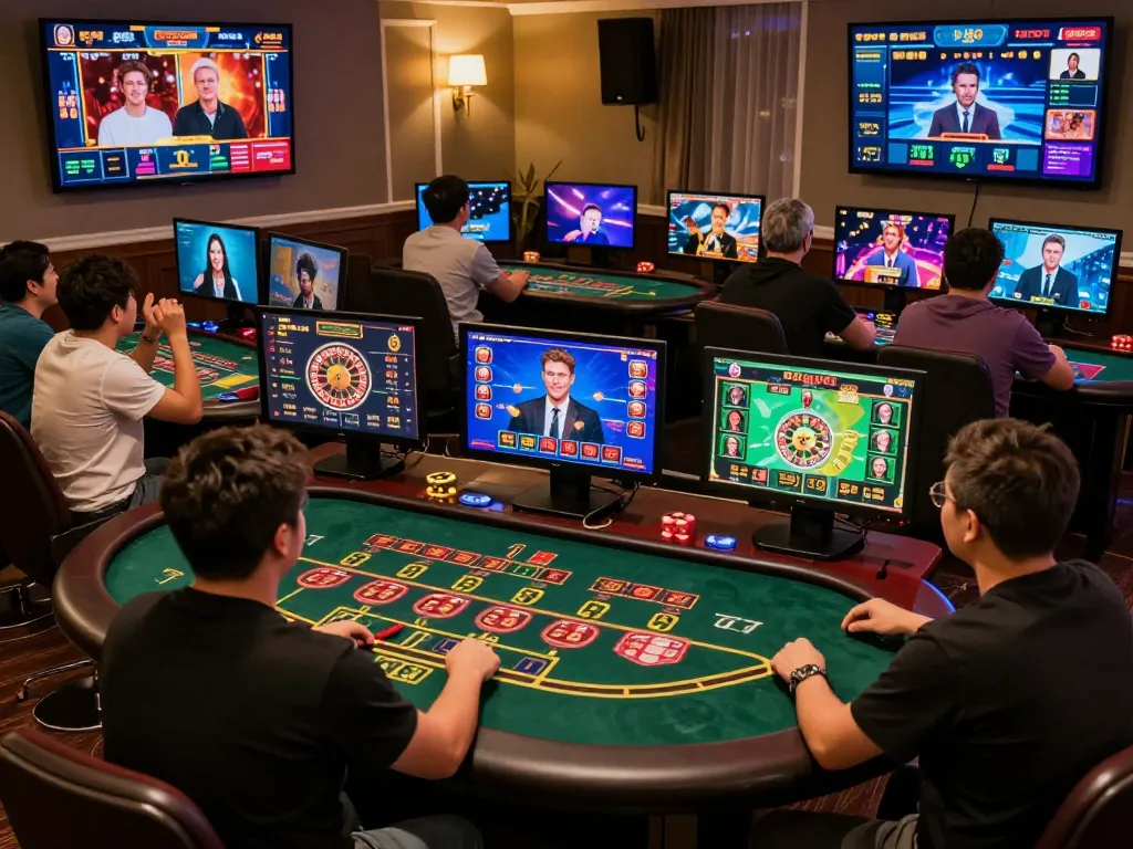 FC88 users enjoying dynamic online gaming experience at home, celebrating wins and strategic gameplay