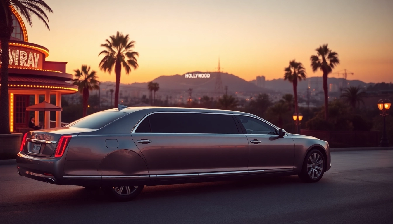 Hollywood Town Car and Limousine showcasing luxury in Los Angeles with a professional chauffeur.