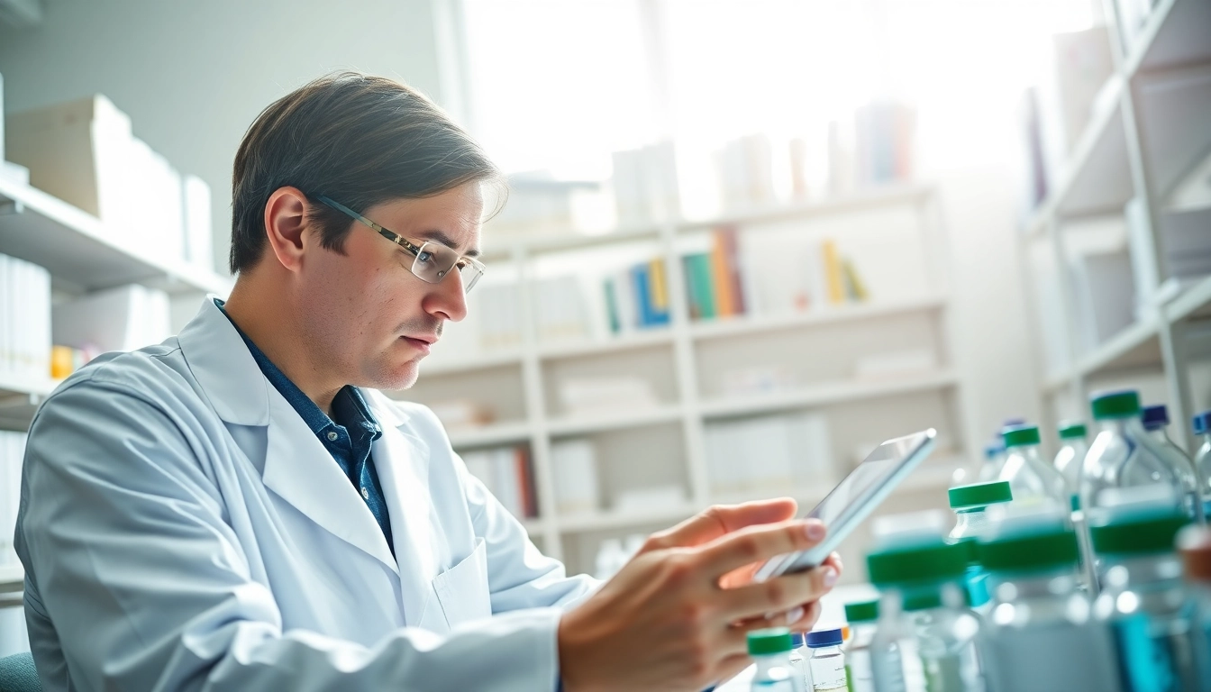 Researcher analyzing results related to Tirzepatide in a modern lab environment.