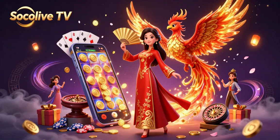 Socolive TV offers immersive gambling experience with vibrant colors and dynamic gaming elements.