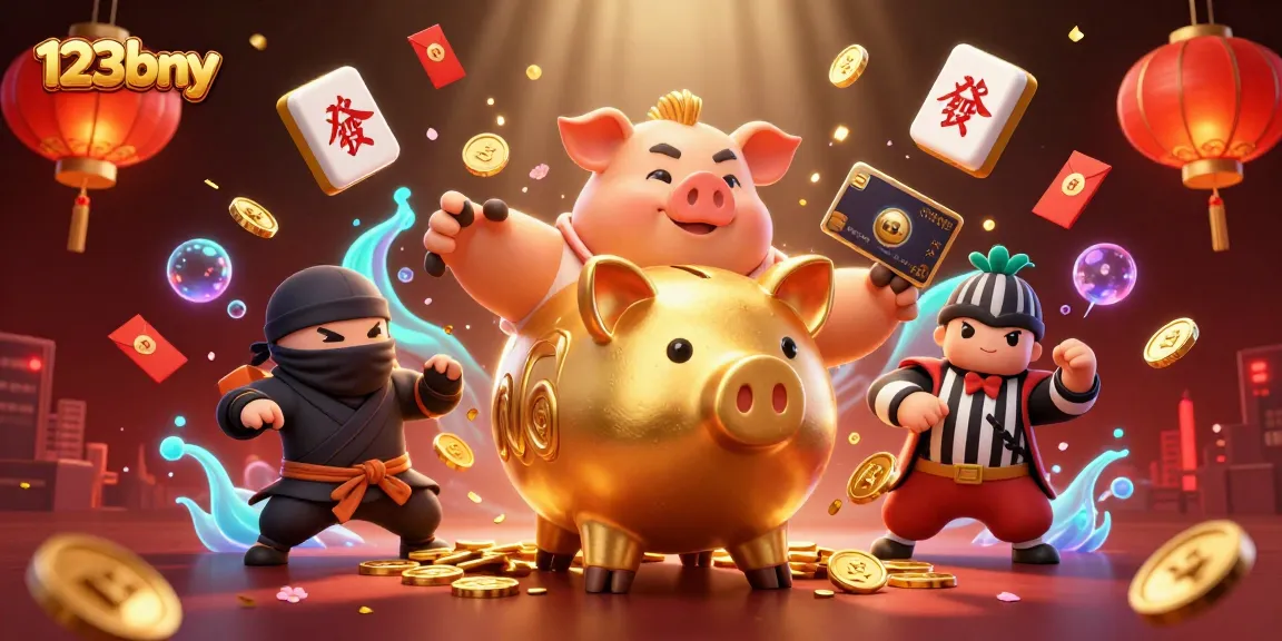 Experience thrilling gaming at 123bny with vibrant characters showcasing online casino excitement