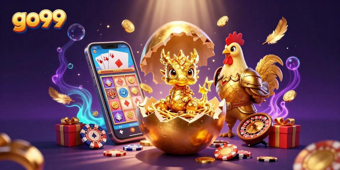 Join the excitement at go99 with a golden dragon nest and vibrant casino elements in action.