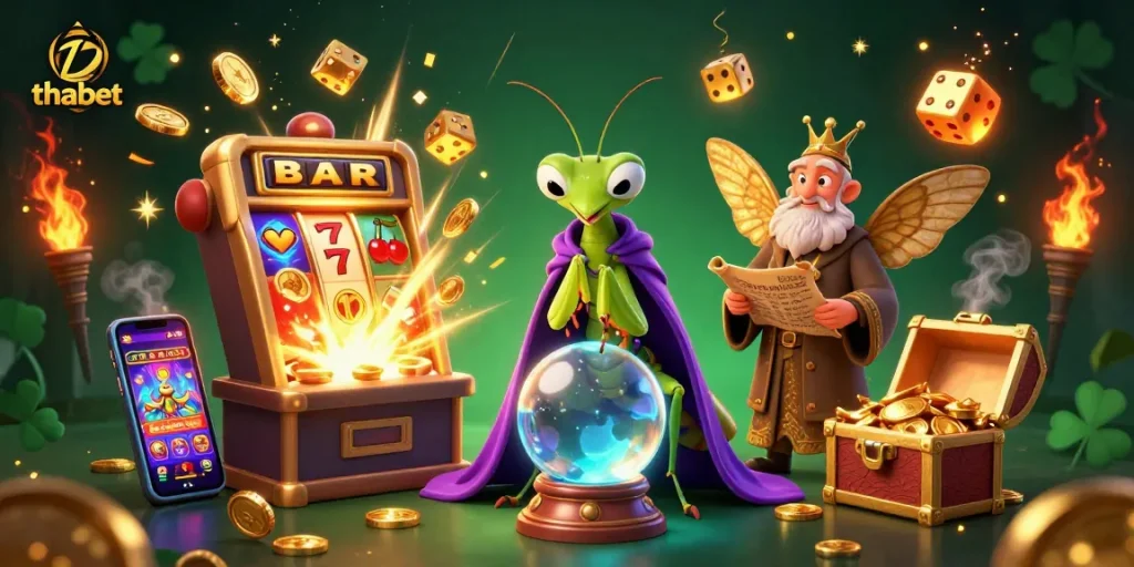 Experience fortune-telling at thabet with our mystical characters featuring a jackpot explosion and 3D casino elements.